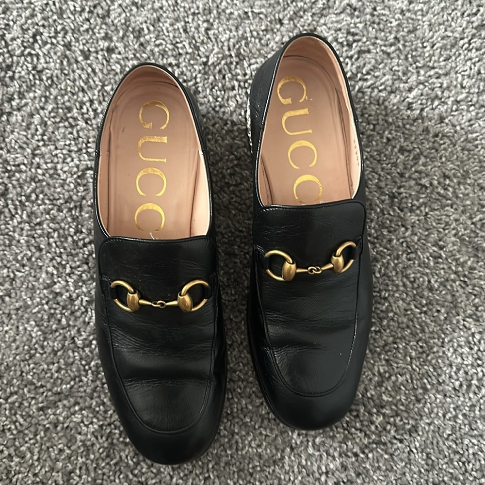 Gucci Shoes | Gucci Horsebit Leather Loafer with Crystals Mules/Slides - Picture 2 of 7